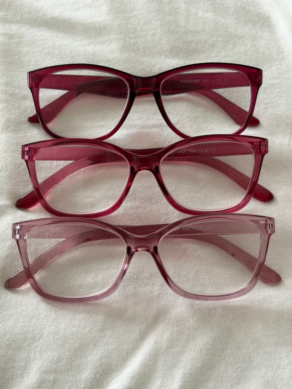 Pink Gradient Women's Fashion Reading Glasses Set of 3 +2.00 - Picture 2 of 4